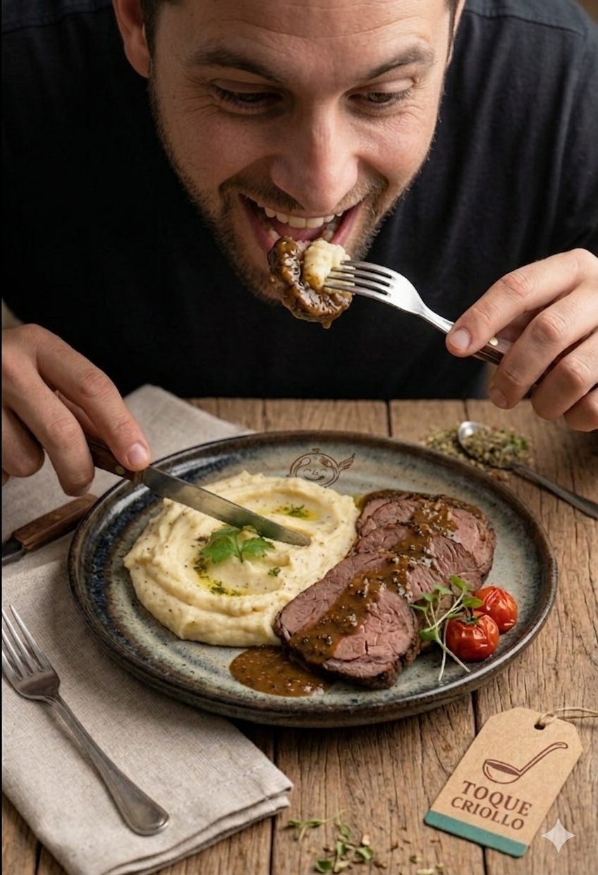 Asado De Res Con Pure